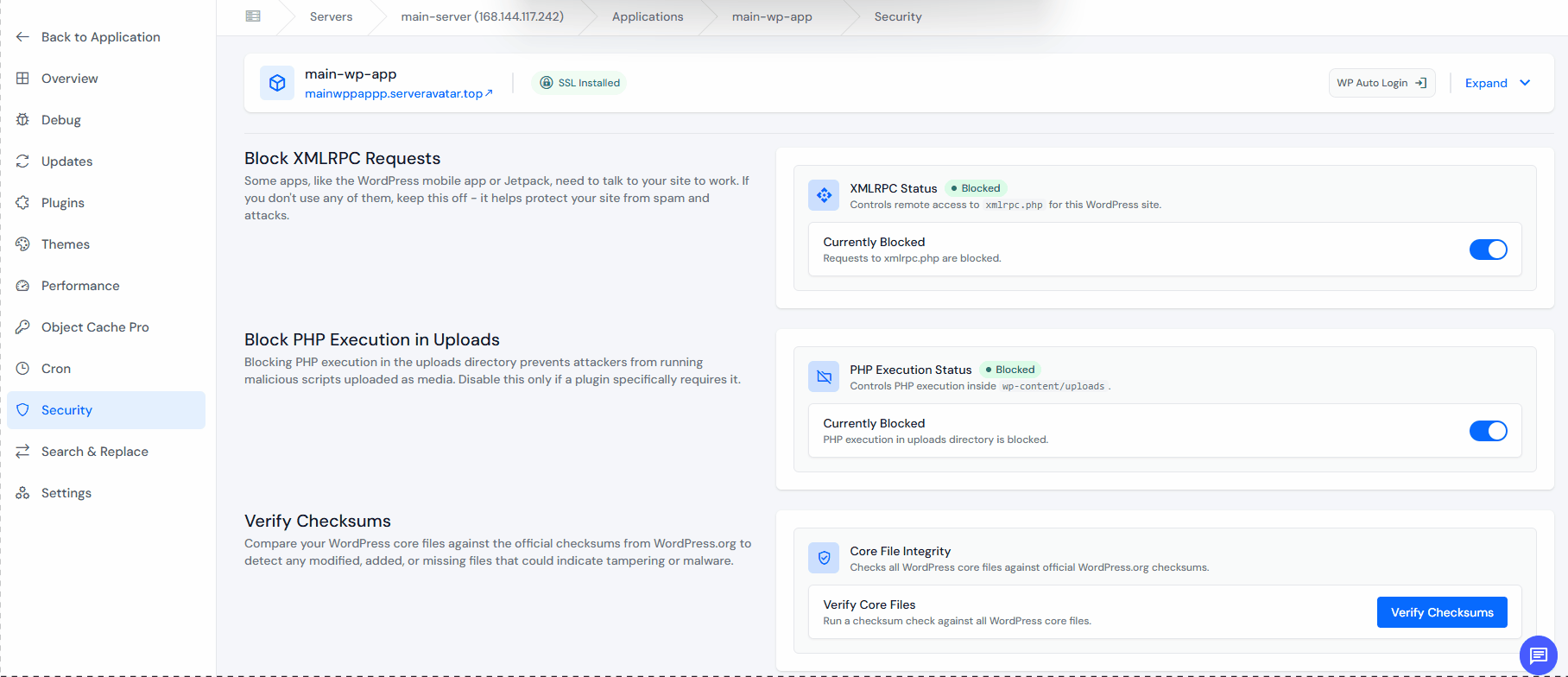 Verify Checksum - WordPress Security