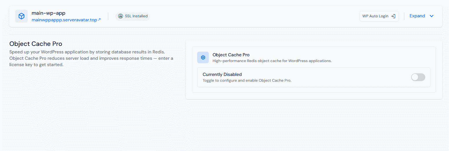 enable Object Cache Pro