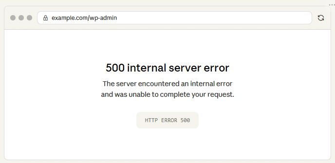 WordPress 500 Internal Server Error
