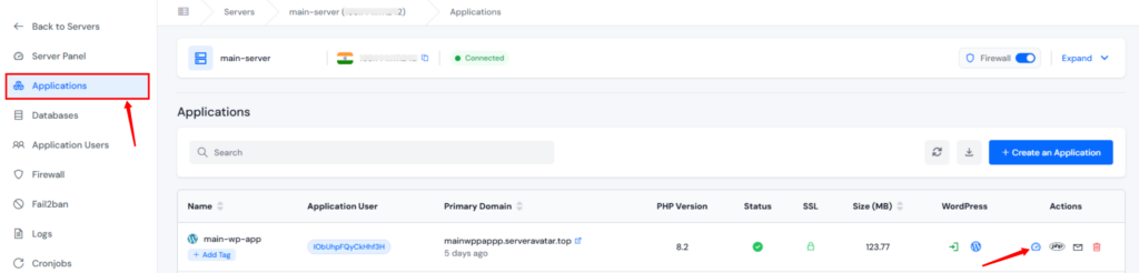 Application panel - Object Cache Pro