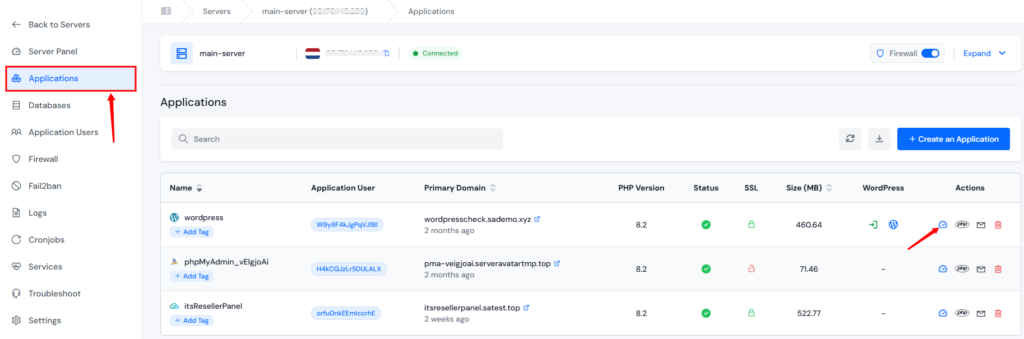 application dashboard - WordPress Admin Slow