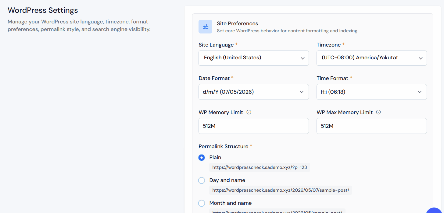 Permalink Structure - WordPress Site Settings