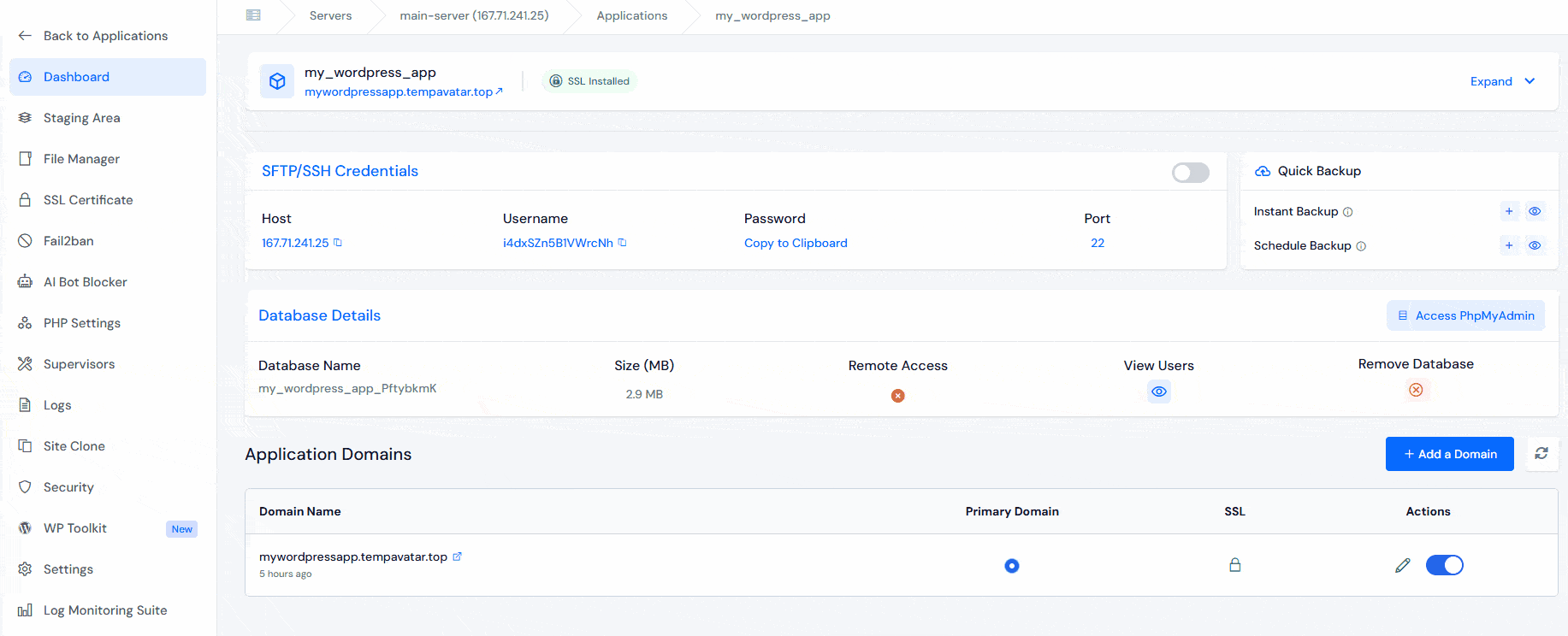 wp toolkit - manage WordPress plugins