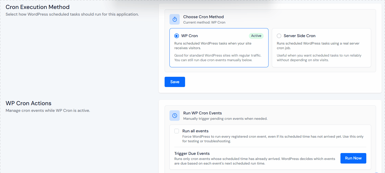 Trigger Due Events - WordPress Cron Jobs