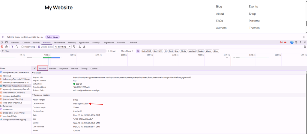 How browser caching works with and without Expires Headers set on the server - Expires Headers in WordPress
