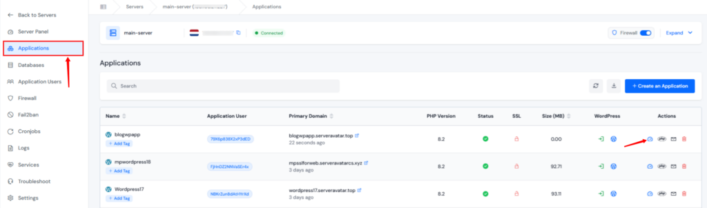 application panel - WordPress stuck in maintenance mode