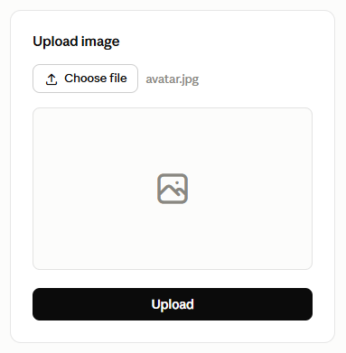 Upload image form