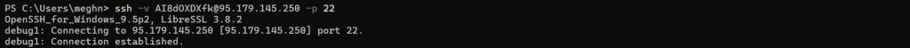 using ssh verbose mode for more details - SSH Connection Refused