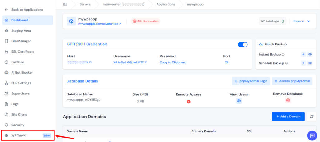 WordPress Toolkit - Upgrade WordPress Version