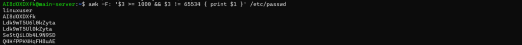 list user - List Users and Groups