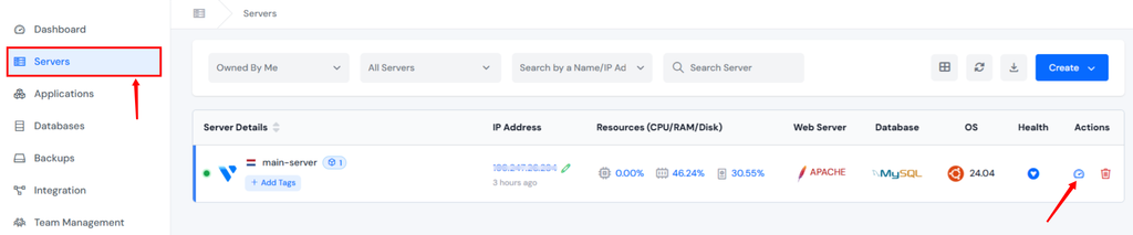 server dashboard - GitHub