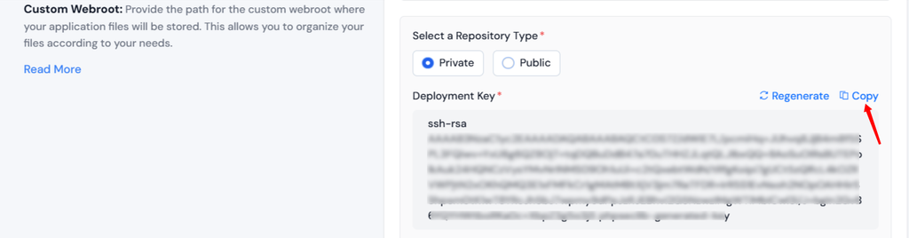 copy deployment key