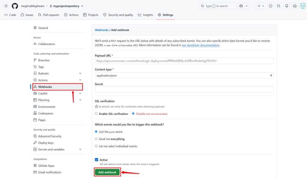 add webhook