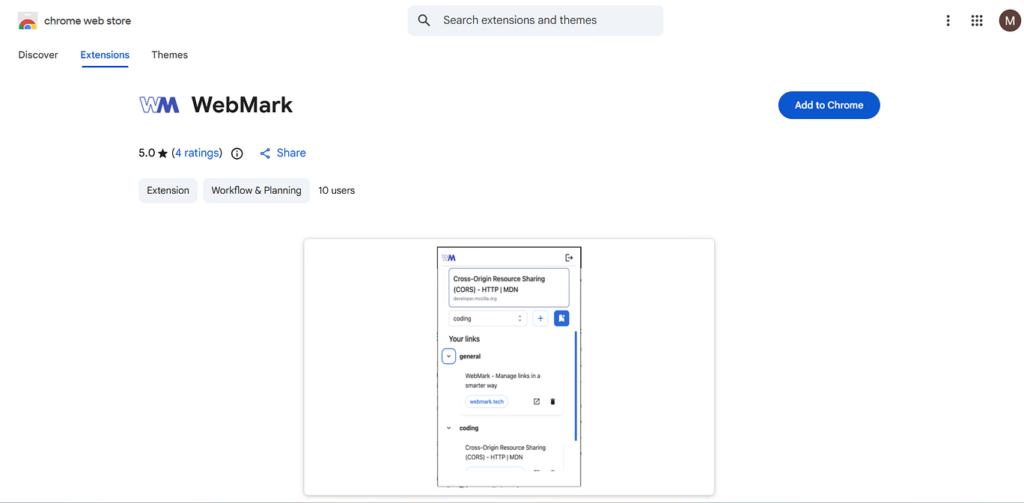 WebMark - Chrome Privacy Extensions