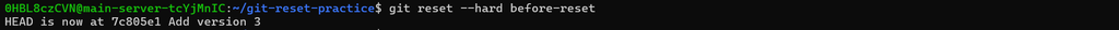 git reset