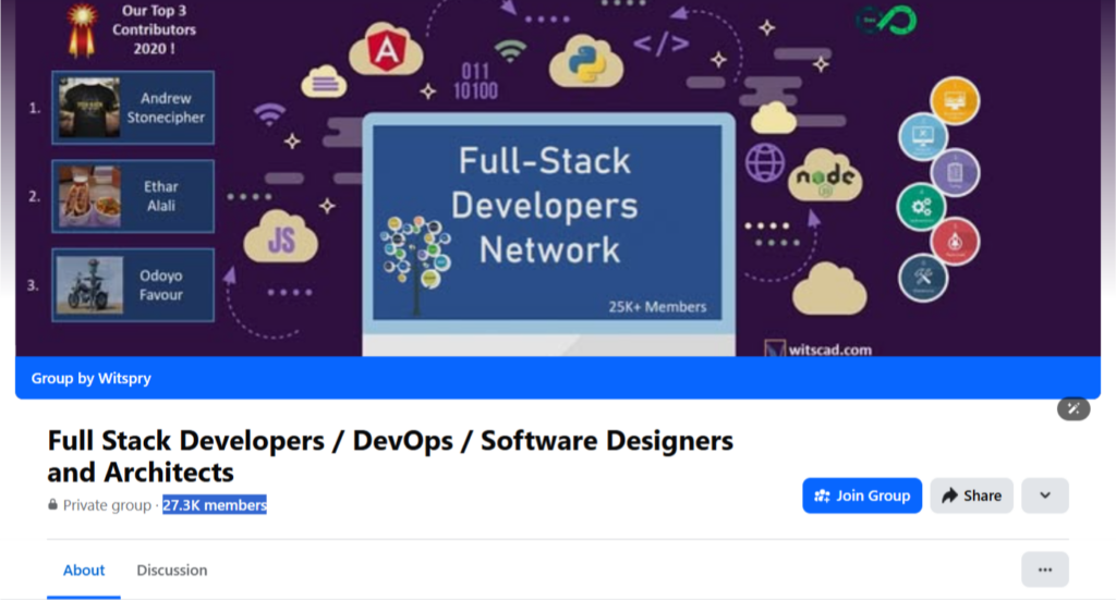 Full Stack Developers / DevOps / Software Designers and Architects - Facebook Groups