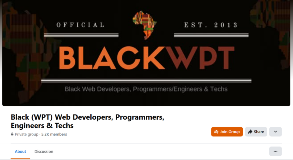 Black (WPT) Web Developers, Programmers, Engineers & Techs - Facebook Groups