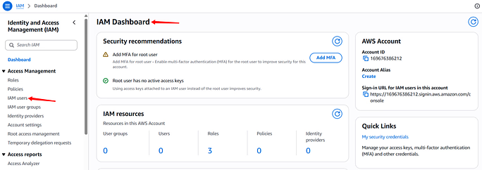 iam user - Amazon Lightsail Server