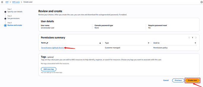 create user
