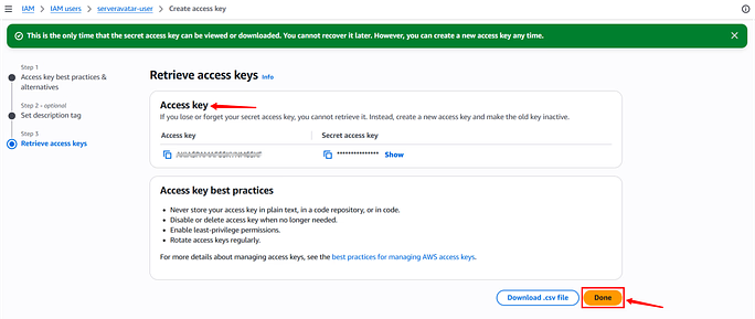generated access key