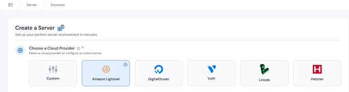 select amazon lightsail