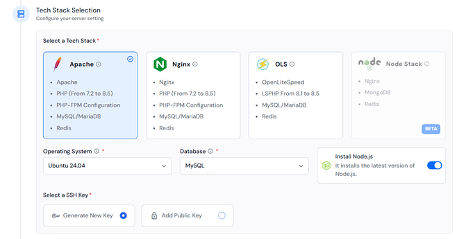select configuration