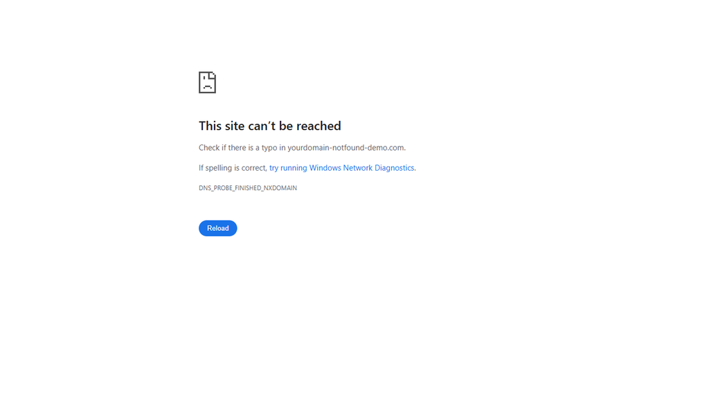 DNS_PROBE_FINISHED_NXDOMAIN error