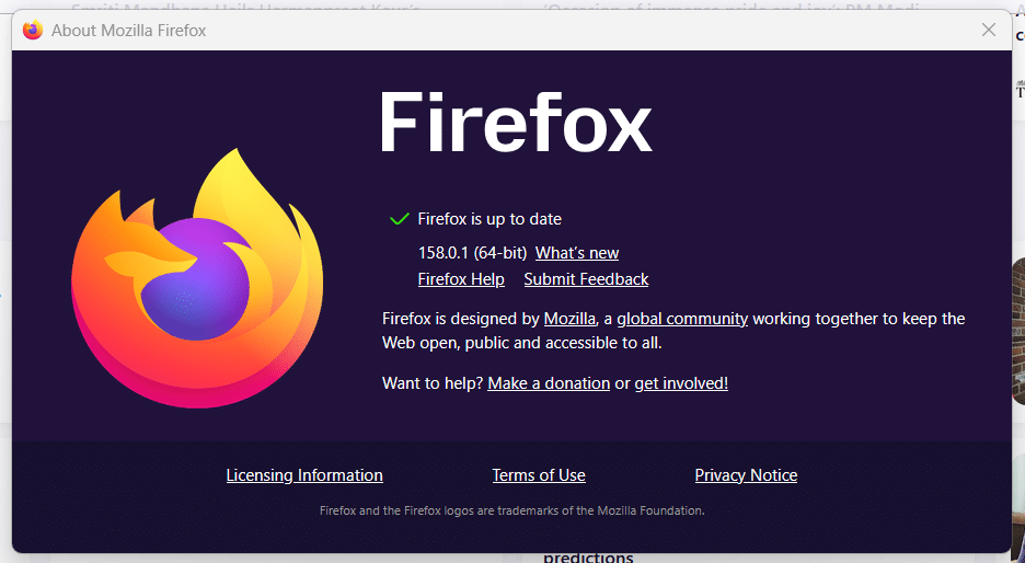 update firefox