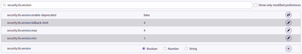 TLS and Cipher preferences