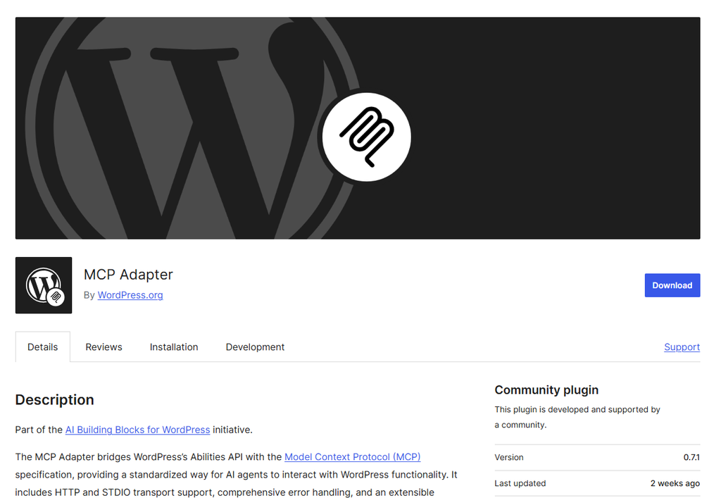 WordPress MCP Adapter - MCP Plugins for WordPress