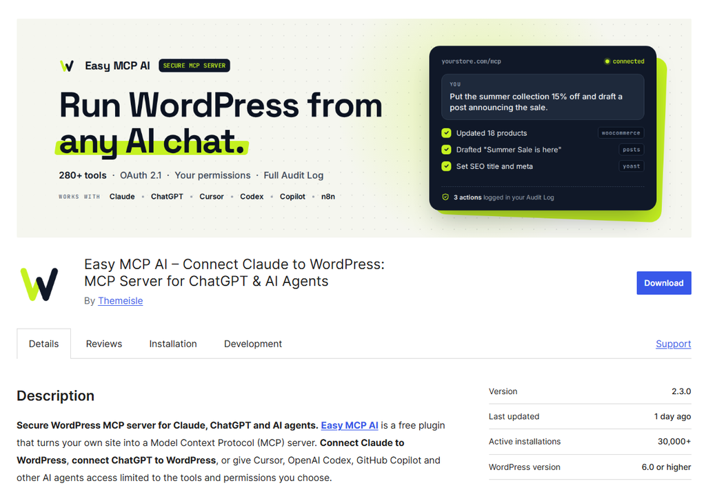 Easy MCP AI - MCP Plugins for WordPress