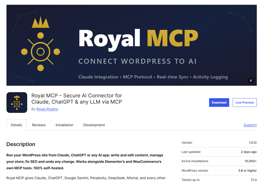 Royal MCP Plugin