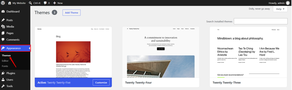 themes section